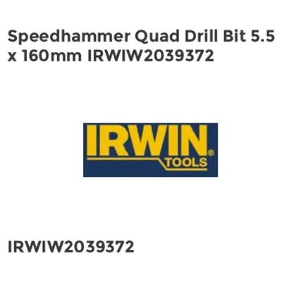 Image of Irwin Speedhammer Quad Drill Bit 5.5 x 160mm IRWIW2039372