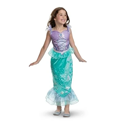 Image of DISGUISE 156029M EU 100th Anniversary Ariel Classic (Eu) Fancy Dress, XS (3T 4T), 3 4