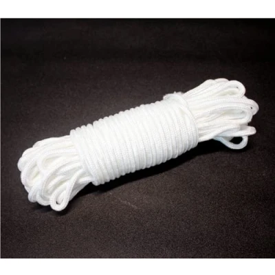Image of qixiang 30M White Nylon Rope 6MM Multi functional Cord Hanging String, Traction Tying for Camping Outdoor Activities Garden Bundling Garage Clothesline (AB 00)