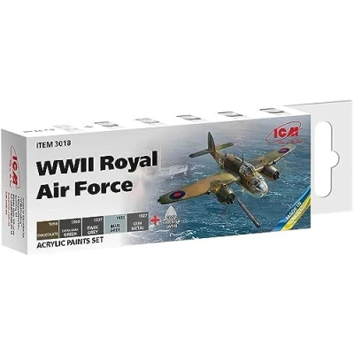 Image of ICM ICM03018 Paint Set WWII Royal Air Force (ICM48310) Scale Model kit
