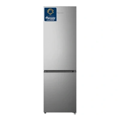 Image of Fridgemaster MC55265ES 55cm Freestanding 269 litre 70/30 Fridge Freezer LED Lighting 4 Star Rating Silver E Rated, H180 x W55 D55.8 (cm)