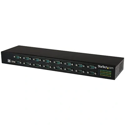Image of StarTech.com USB to Serial Hub 16 Port COM Retention Rack Mount and Daisy Chainable RS232