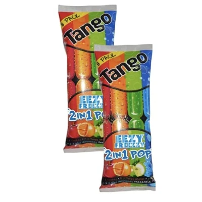 Image of 2 Pack Tango Eezy Freezzy In 1 Ice Pops Frozen Lollies Drumsticks x (8 75ml) 16 Total Gluten Free, Suitable for Vegetarians, Kosher Approved