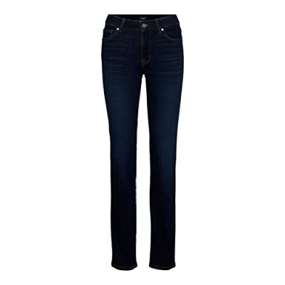 Image of Bestseller A/S Women&#039;s Vmdaf Mr Straight Jeans Do323 Noos, Dark Blue Denim, 28W x 30L