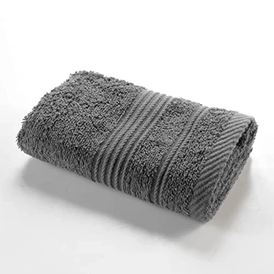 Image of Douceur d&#039;Intérieur, Guest Towel 30 x 50 cm Charcoal Grey 100% Cotton Delicate