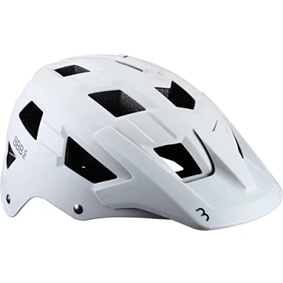Image of BBB Cycling, Adult MTB Mountain Bike Cycle Helmet with Large Visor for Trek and Trail Bikes, Camera Mount, ABS Shell, Nanga, BHE 54, Matt Off White, M (54 58 cm)