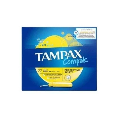 Image of Tampax Compak Regular Tampons with Applicator Pack of 18