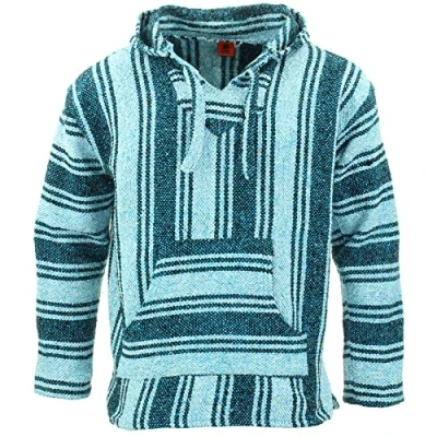 Image of LOUDelephant Recycled Mexican Baja Jerga Hoody Bright Blue (X Large)