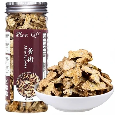 Image of Plant Gift 100% Pure Cang Zhu Atractylodes Tea, 苍术 Dried Bulk Herbs, Chinese Macrocephala 120G/4.23oz