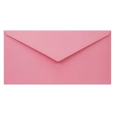 Image of Netuno 25 Long Pink envelopes DL 110x220 mm 4.33x8.66 inches 110gsm Woodstock Rosa eco Friendly Recycled Paper Coloured Pour Invitations Greeting Cards Weddings Birthday