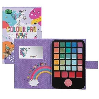 Image of Chit Chat Colour Pro Eye Shadow Make Up Palette with Lip Gloss Blusher &amp; Mirror
