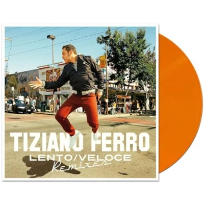 Image of Tiziano Ferro Lento / Veloce Orange vinyl 2017 Italian 10&quot; 0602557703450