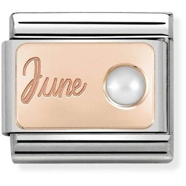 Image of Nomination Rose Gold June Pearl Charm
