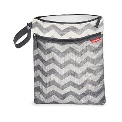 Image of Skip Hop Grab and Go Wet/Dry Bag Chevron (Grey)