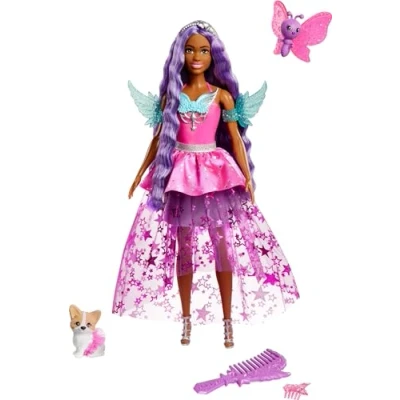 Image of Barbie Doll with 2 Fantasy Pets &amp; Dress, “Brooklyn From A Touch of Magic, 7 inch Long Hair, JCW49