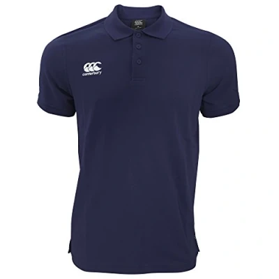 Image of Canterbury Mens Waimak Short Sleeve Pique Polo Shirt (M) (Navy)