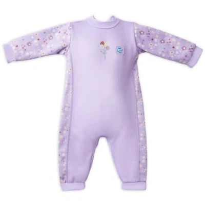 Image of Splash About Warm in One Baby Wetsuit, Lilac Spring, 6 12 Months
