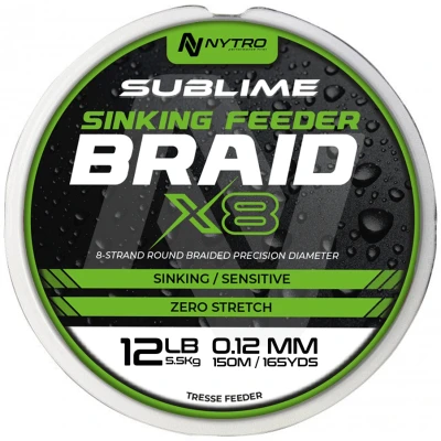 Image of Nytro Sublime X8 Sinking Feeder Braided line 150m 0,12mm (5,5kg) fishing