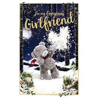 Image of Me To You Bear 3D Holographic Gorgeous Girlfriend Christmas Card