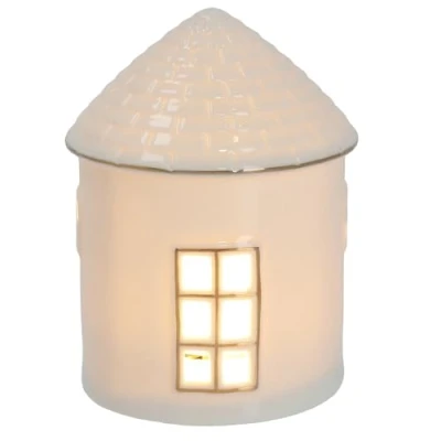 Image of Shudehill Giftware Cosy Lane LED Light Up Warm White Round House Home Decoration Small or Medium Sizes (Medium)