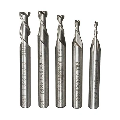Image of ChaRLes 5pcs 2 Flute 2/3/4/5/6mm 6mm Shank Milling Cutter HSS End Mill CNC Engraving Bit