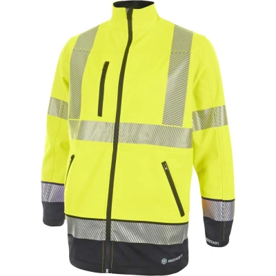 Image of Hivis Two Tone Softshell Saturn Yellow / Navy XXL