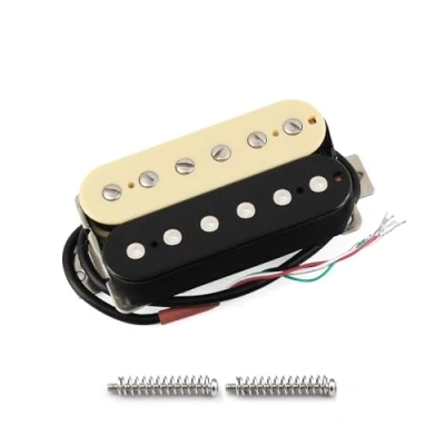 Image of FLEOR Electric Guitar Humbucker Pickups Alnico 5 Neck Pickup (Cream+Black)
