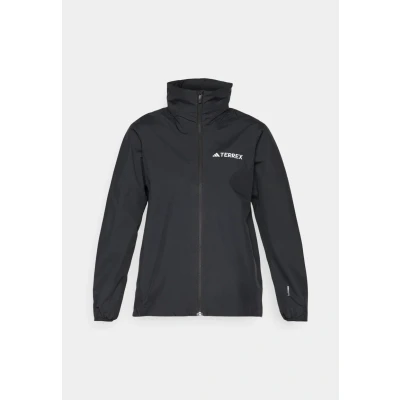 Image of Adidas Terrex Multi Essentials RAIN Outdoor jacket, Women&#039;s, Size: Large, Black