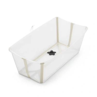 Image of Stokke Flexi Bath, Sandy Beige Foldable Baby Bath Lightweight, Durable &amp; Easy to Store Convenient Use at Home or When Travelling Best for Newborns Babies