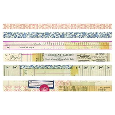 Image of Tim Holtz Washi Tape, Multi Coloured, Medium