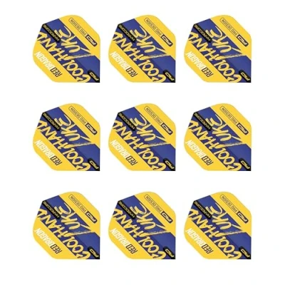 Image of RED DRAGON Hardcore Luke Humphries Signature Yellow Standard Dart Flights 3 Sets Per Pack (9 in total)