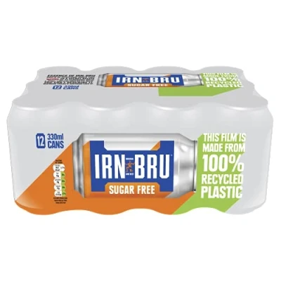 Image of IRN BRU Sugar Free Diet, 12 Pack Zero No &amp; Low Calorie Fizzy Drinks Multipack Cans x 330ml