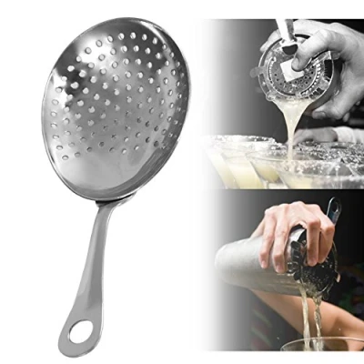 Image of Bar Cocktail Strainer 304 Stainless Steel Julep Stylish Spoon Ice Drink Mixed Filter Tool for Bartender ToolsBars and Restaurants