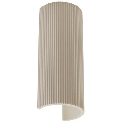 Image of Lindby wall light Colja, round, height 30.5 cm, plaster, white
