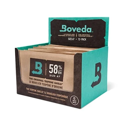 Image of Boveda 58% Two Way Humidity Control Packs for Storing 1 lb Size 67 12 Pack Moisture Absorbers Storage Containers Humidifier Individually Wrapped Hydration Packets