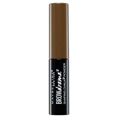 Image of Maybelline Brow Drama Shaping Chalk Powder, 1g, Deep Brown