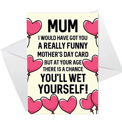 Image of RED OCEAN Funny Rude Mothers Day Card For Mum Novelty Humour Mother&#039;s From Daughter Son