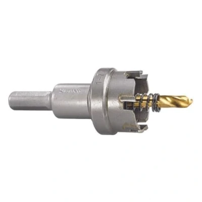 Image of Starrett Tungsten Carbide Tipped Hole Saw SM30 Sheet Metal Cutter With Arbor &amp; Pilot Drill Bit For Drilling Stainless Steel Aluminum Alloy 30 mm