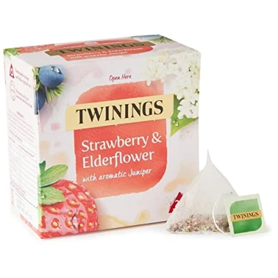 Image of Twinings Strawberry and Elderflower Herbal Tea bags, 20 bags