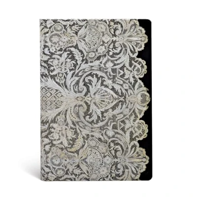 Image of Paperblanks Lace Allure Ruled Mini Notebook Ivory Veil