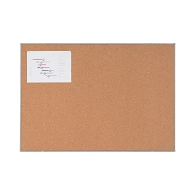 Image of BoardsPlus Economy Cork Board, 105 x 75 cm, Grey Tech Alloy Frame