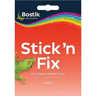 Image of Bostik Stick n Fix Re Usable White Tack 55g (Pack of 12) 801219