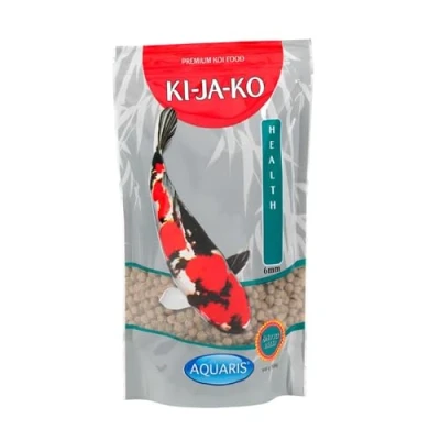 Image of KI JA KO Health 3 kg / 6 mm Pellets. High Protein Koi Fish Food for Immune System Support. Floating Pellets with Actigen, Garlic, and Wheat Germ. Contains Prebiotics Probiotics.