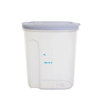 Image of Medium Dry Food Storer Plastic Storage Container Cereal Box Set of 2