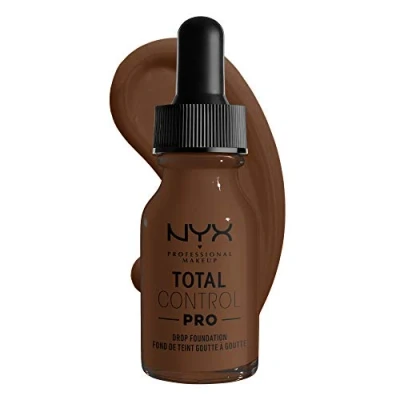 Image of NYX Professional Makeup Total Control Pro Drop Foundation, Precise Dosage, Customised and Buildable Coverage, Vegan Formula, True to Skin Finish, 13 ml, Shade: Deep