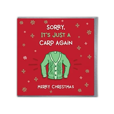 Image of Brainbox Candy Hilariously Funny Christmas Cards &#039;Xmas Card Again&#039; Seasonal Joke For Him Her Men Women Partner Friend