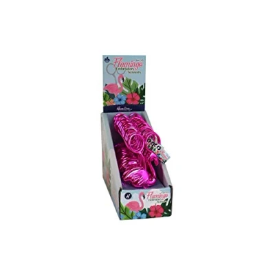 Image of Hemline Pink Flamingo Embroidery Scissors 11.5cm/4.5&quot;