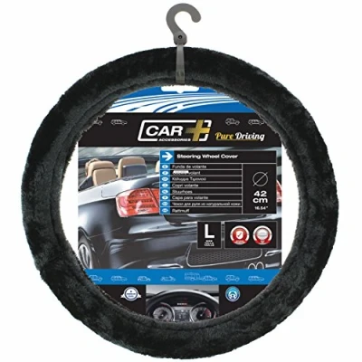 Image of Sumex 2505091 Steering Wheel Cover Fluffy Black