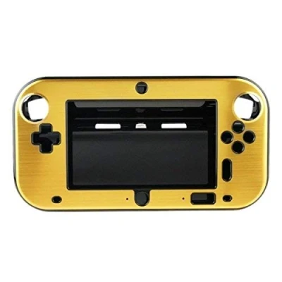 Image of OSTENT Anti shock Hard Aluminum Metal Box Cover Case Shell Compatible for Nintendo Wii U Gamepad Color Gold