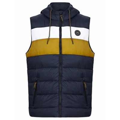 Image of Tokyo Laundry Men&#039;s Therius Hooded Micro Fleece Lined Quilted Puffer Gilet